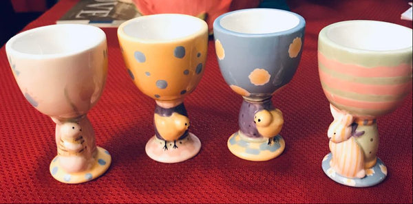 Set of 4 Easter Egg cups