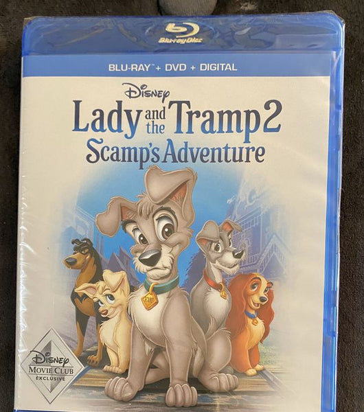 Lady and the Tramp 1 & 2 ( Blu-ray + DVD + Digital ) Walt Disney Combo