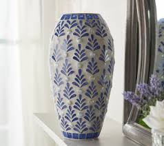 12" Illuminated Mosaic Vase with Jewels