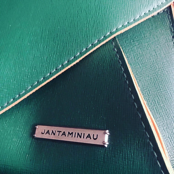 Jan Taminiau KLM Green Envelope Origami Wristlet