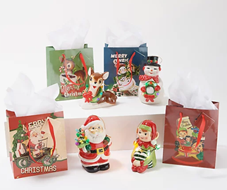 Mr. Christmas Set of 4 Lit Nostalgic Holiday Figures