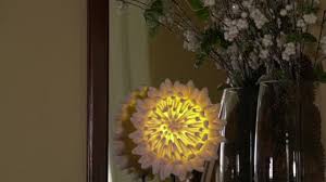 Barbara King Illuminated Sandstone Flower with Stake & Pedestal Base